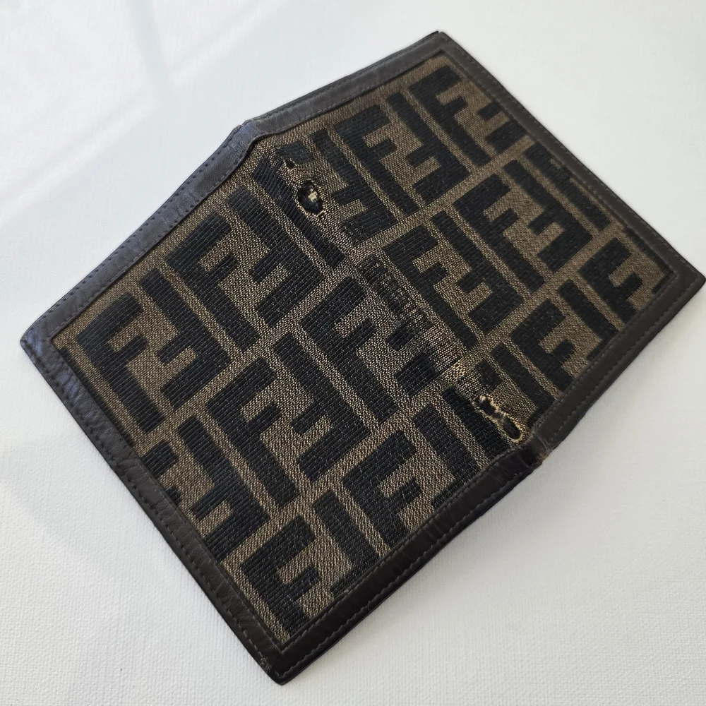 Fendi Zucca Logo Bifold Wallet